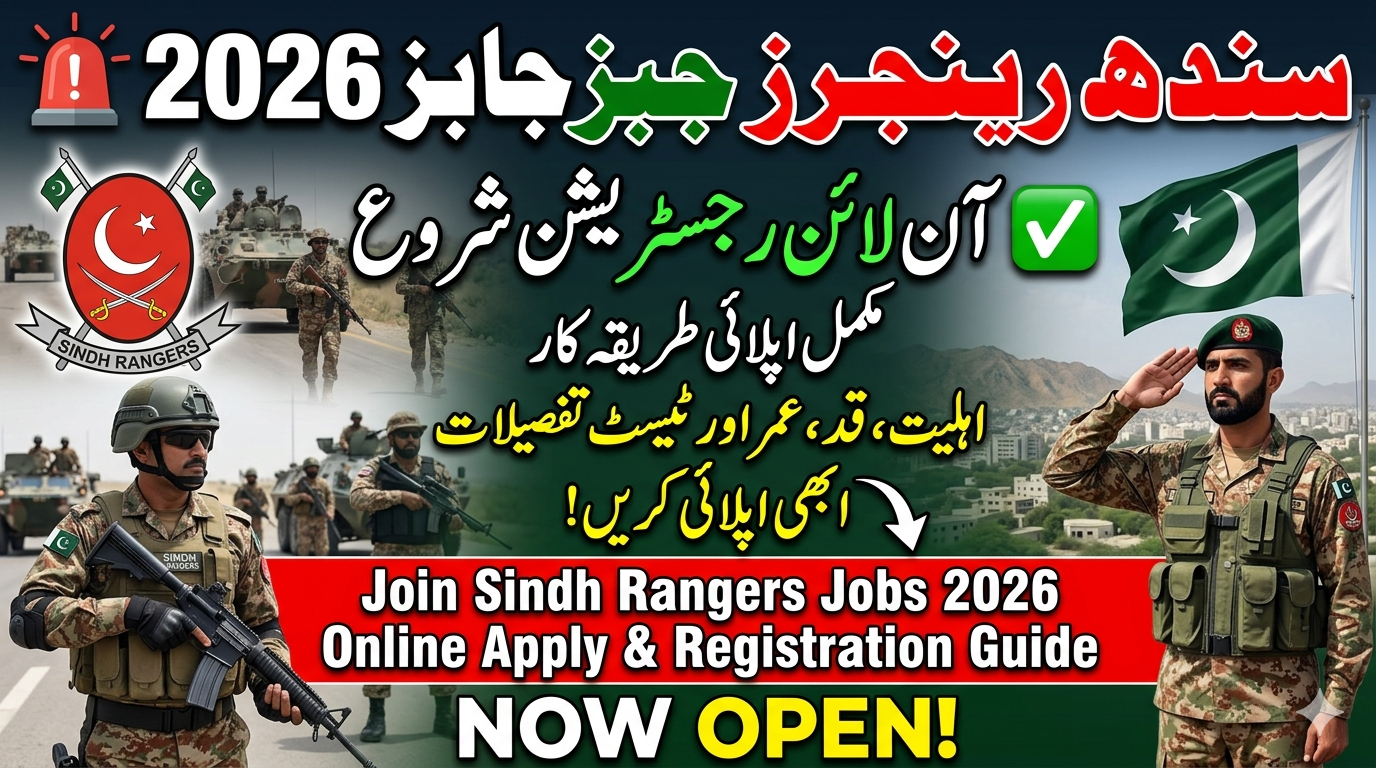 Join Sindh Ranger Jobs 2026 Registration Online Apply